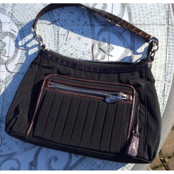 Brighton  Jewelry  Shoulder Handbag New Gold Plush Nylon Bag Designer Purse Glam - Picture 1 of 6